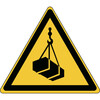 ISO Safety Sign - Warning, Overhead load - 100x87mm Sticker